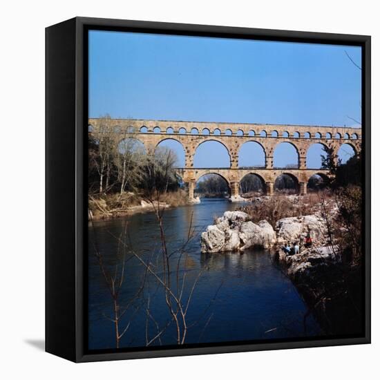 Pont Du Gard Aqueduct in France-Philip Gendreau-Framed Premier Image Canvas