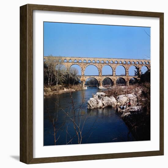 Pont Du Gard Aqueduct in France-Philip Gendreau-Framed Photographic Print