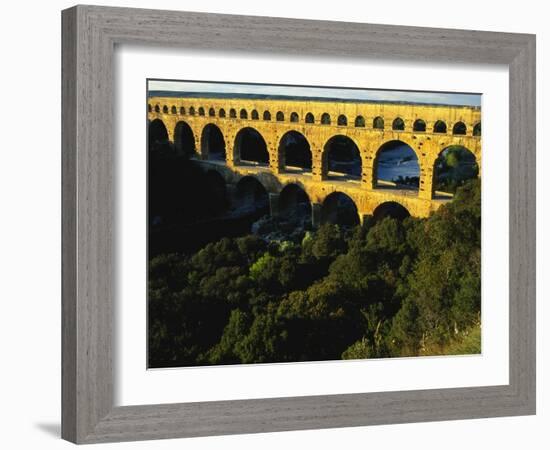 Pont Du Gard, Languedoc, France-Bruno Morandi-Framed Photographic Print
