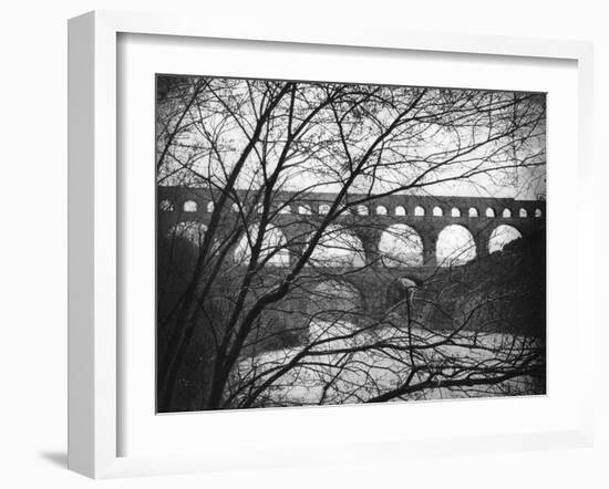 Pont Du Gard, Provence, France, 1937-Martin Hurlimann-Framed Giclee Print