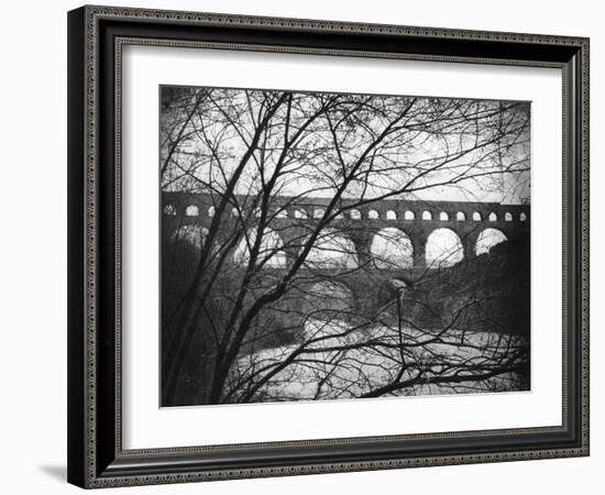 Pont Du Gard, Provence, France, 1937-Martin Hurlimann-Framed Giclee Print