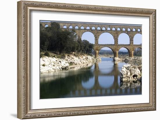 Pont Du Gard, Roman Aqueduct from Ad 1st Century, Near Vers, Gard, France-Natalie Tepper-Framed Photographic Print