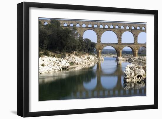 Pont Du Gard, Roman Aqueduct from Ad 1st Century, Near Vers, Gard, France-Natalie Tepper-Framed Photographic Print