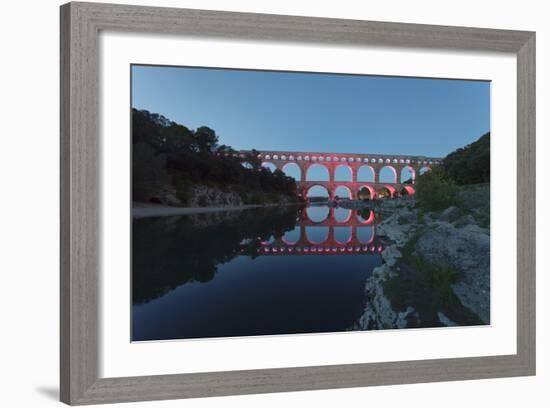 Pont Du Gard, Roman Aqueduct, River Gard, Languedoc-Roussillon, Southern France, France-Markus Lange-Framed Photographic Print