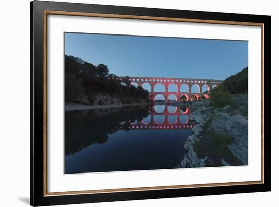 Pont Du Gard, Roman Aqueduct, River Gard, Languedoc-Roussillon, Southern France, France-Markus Lange-Framed Photographic Print