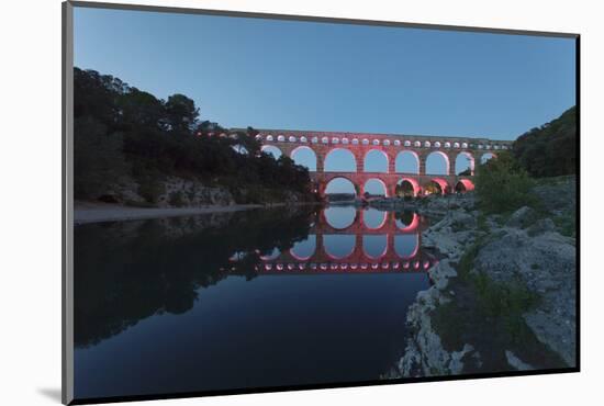 Pont Du Gard, Roman Aqueduct, River Gard, Languedoc-Roussillon, Southern France, France-Markus Lange-Mounted Photographic Print