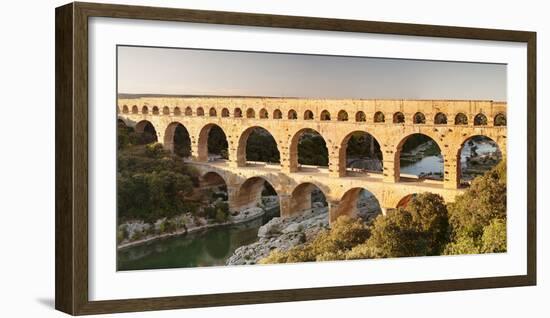 Pont Du Gard, Roman Aqueduct, River Gard, Languedoc-Roussillon, Southern France, France-Markus Lange-Framed Photographic Print