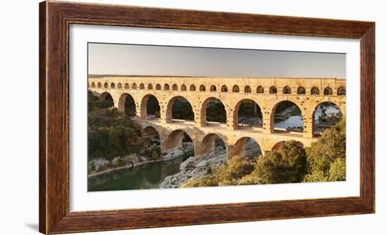 Pont Du Gard, Roman Aqueduct, River Gard, Languedoc-Roussillon, Southern France, France-Markus Lange-Framed Photographic Print