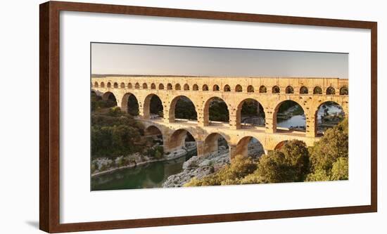 Pont Du Gard, Roman Aqueduct, River Gard, Languedoc-Roussillon, Southern France, France-Markus Lange-Framed Photographic Print