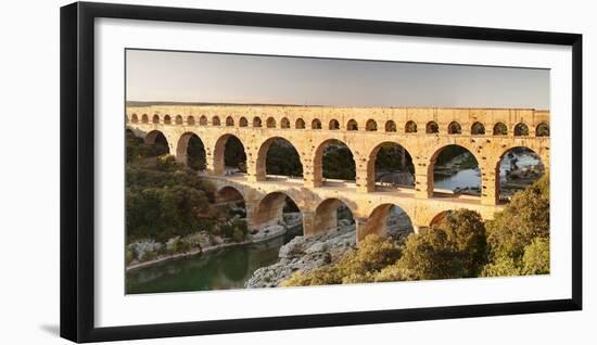 Pont Du Gard, Roman Aqueduct, River Gard, Languedoc-Roussillon, Southern France, France-Markus Lange-Framed Photographic Print