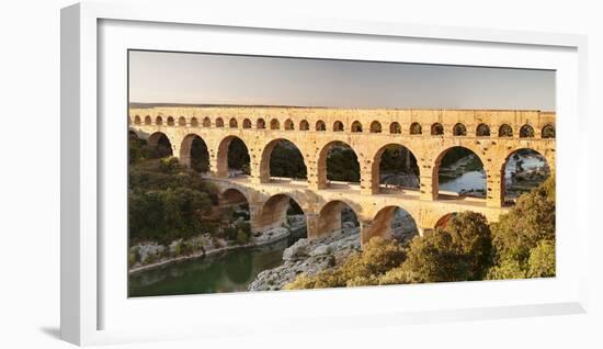 Pont Du Gard, Roman Aqueduct, River Gard, Languedoc-Roussillon, Southern France, France-Markus Lange-Framed Photographic Print