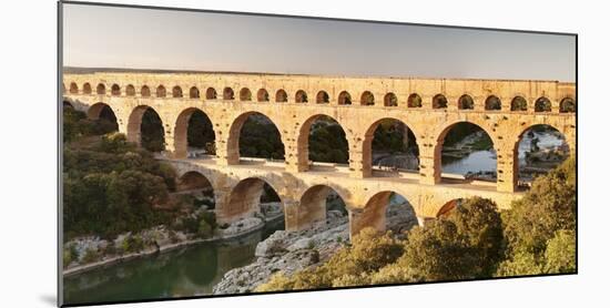 Pont Du Gard, Roman Aqueduct, River Gard, Languedoc-Roussillon, Southern France, France-Markus Lange-Mounted Photographic Print