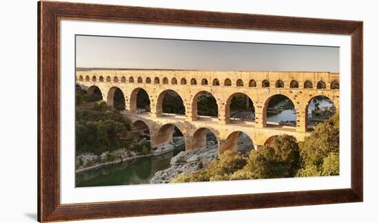 Pont Du Gard, Roman Aqueduct, River Gard, Languedoc-Roussillon, Southern France, France-Markus Lange-Framed Photographic Print