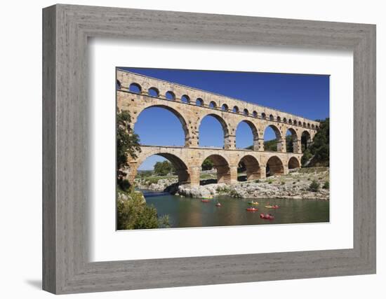 Pont Du Gard, Roman Aqueduct, River Gard, Languedoc-Roussillon, Southern France, France-Markus Lange-Framed Photographic Print