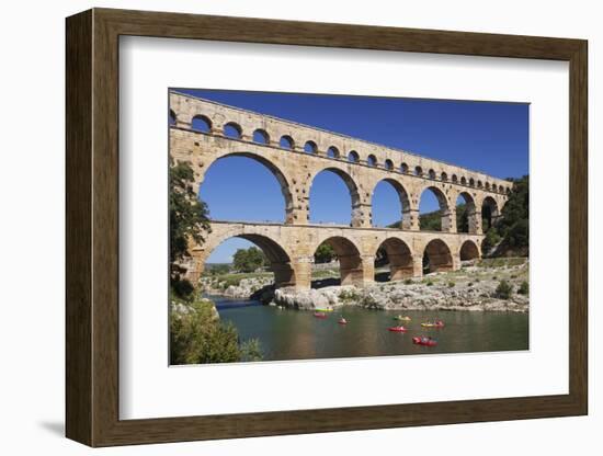 Pont Du Gard, Roman Aqueduct, River Gard, Languedoc-Roussillon, Southern France, France-Markus Lange-Framed Photographic Print