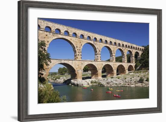 Pont Du Gard, Roman Aqueduct, River Gard, Languedoc-Roussillon, Southern France, France-Markus Lange-Framed Photographic Print