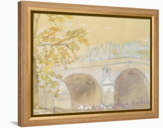 Pont Marie from Quai Des Celestins, 1926 (W/C on Paper)-Arthur Bowen Davies-Framed Premier Image Canvas