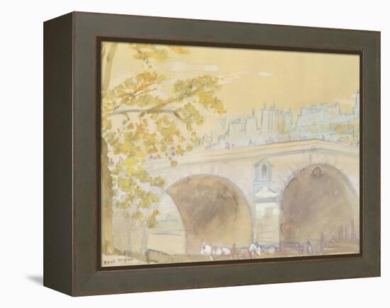 Pont Marie from Quai Des Celestins, 1926 (W/C on Paper)-Arthur Bowen Davies-Framed Premier Image Canvas