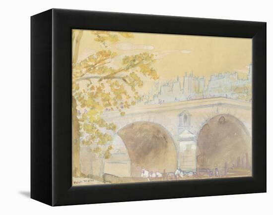 Pont Marie from Quai Des Celestins, 1926 (W/C on Paper)-Arthur Bowen Davies-Framed Premier Image Canvas