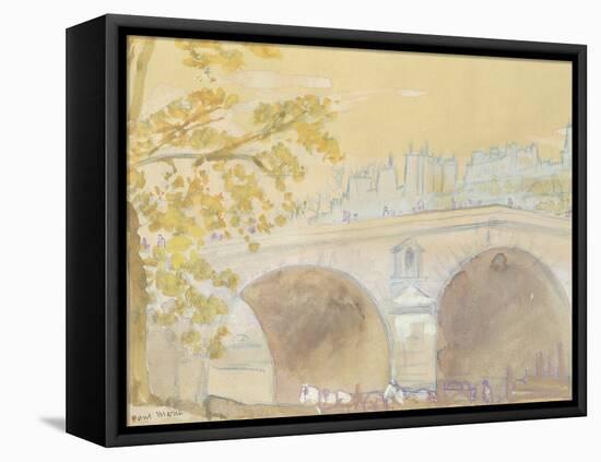 Pont Marie from Quai Des Celestins, 1926 (W/C on Paper)-Arthur Bowen Davies-Framed Premier Image Canvas