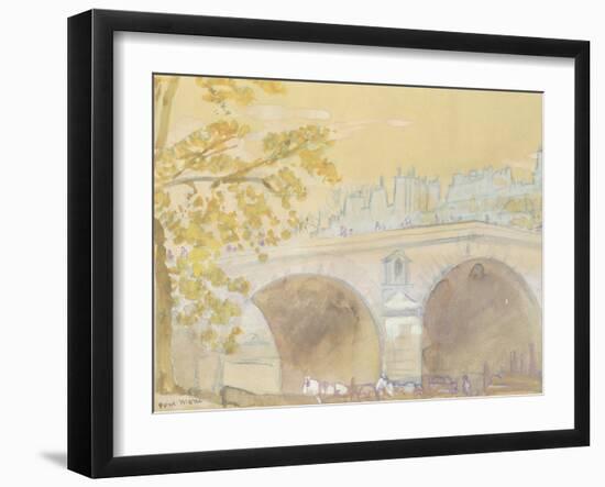 Pont Marie from Quai Des Celestins, 1926 (W/C on Paper)-Arthur Bowen Davies-Framed Giclee Print