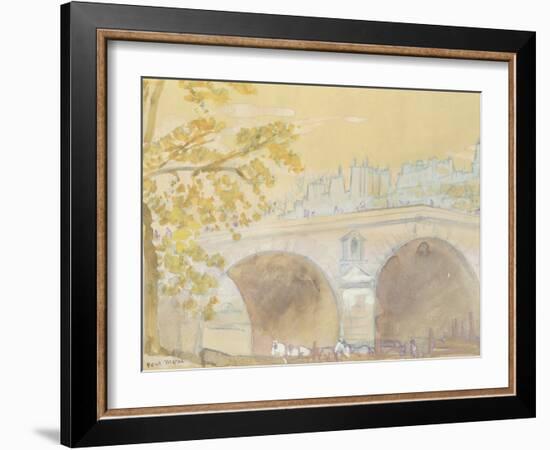 Pont Marie from Quai Des Celestins, 1926 (W/C on Paper)-Arthur Bowen Davies-Framed Giclee Print