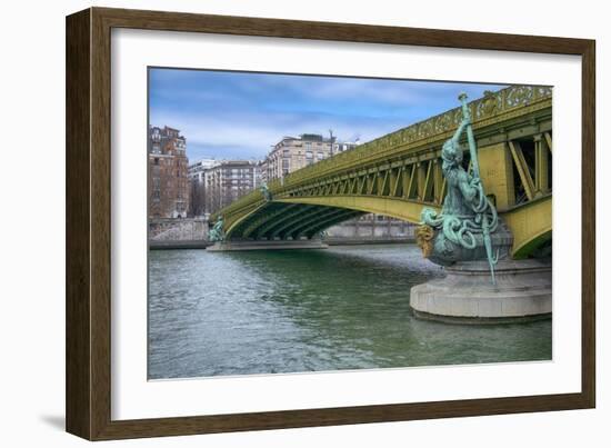 Pont Mirabeau Spans The Seine River-Cora Niele-Framed Giclee Print