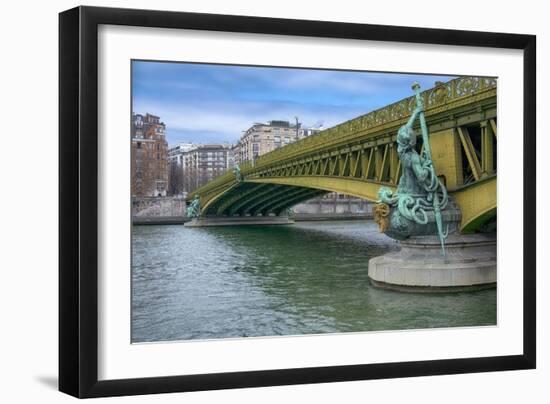 Pont Mirabeau Spans The Seine River-Cora Niele-Framed Giclee Print