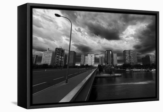 Pont Mirabeau Storm-Sebastien Lory-Framed Premier Image Canvas