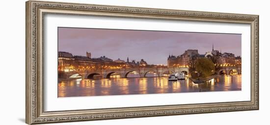 Pont Neuf Bridge and Ile De La Cite, Paris, Ile De France, France, Europe-Markus Lange-Framed Photographic Print