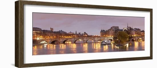 Pont Neuf Bridge and Ile De La Cite, Paris, Ile De France, France, Europe-Markus Lange-Framed Photographic Print