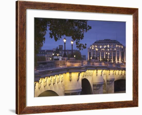 Pont Neuf Bridge and Samaritaine Department Store, Paris, France-Walter Bibikow-Framed Photographic Print