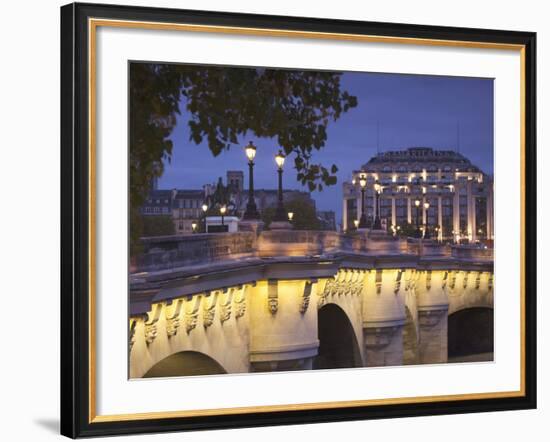 Pont Neuf Bridge and Samaritaine Department Store, Paris, France-Walter Bibikow-Framed Photographic Print