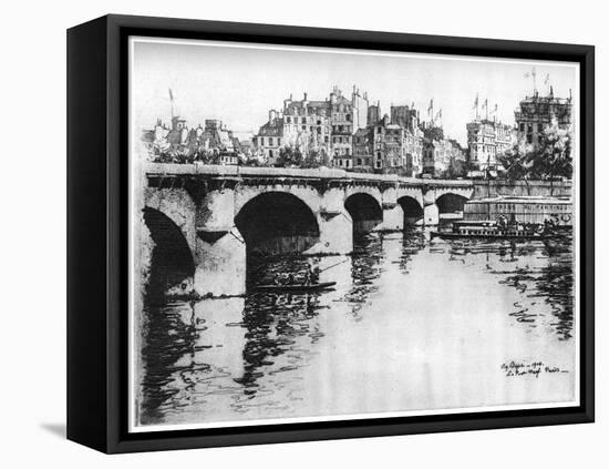Pont Neuf, C1870-1930-Eugene Bejot-Framed Premier Image Canvas