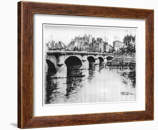 Pont Neuf, C1870-1930-Eugene Bejot-Framed Giclee Print
