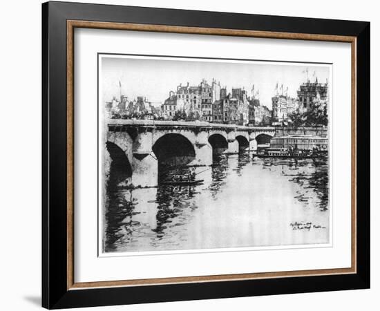 Pont Neuf, C1870-1930-Eugene Bejot-Framed Giclee Print