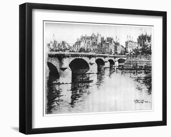 Pont Neuf, C1870-1930-Eugene Bejot-Framed Giclee Print