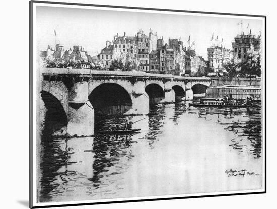 Pont Neuf, C1870-1930-Eugene Bejot-Mounted Giclee Print