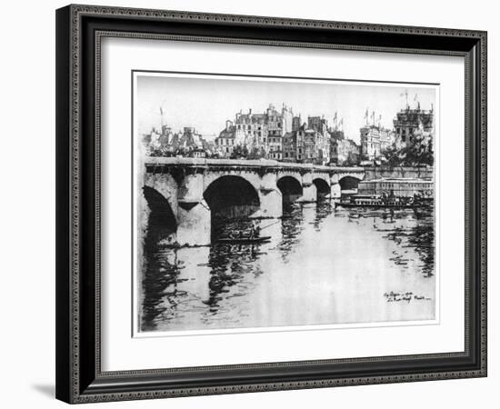 Pont Neuf, C1870-1930-Eugene Bejot-Framed Giclee Print