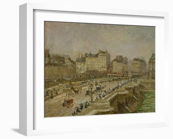Pont-Neuf, Paris, Snow, Second Series, 1902-Camille Pissarro-Framed Giclee Print