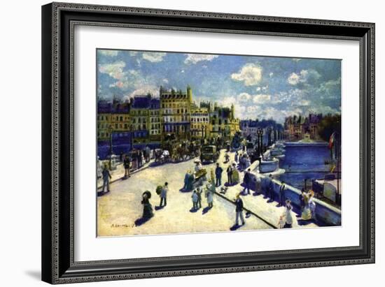 Pont-Neuf-Pierre-Auguste Renoir-Framed Premium Giclee Print