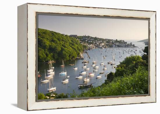 Pont Pill, Polruan and the Fowey Estuary from Hall Walk Near Bodinnick, Cornwall, England. Summer-Adam Burton-Framed Premier Image Canvas