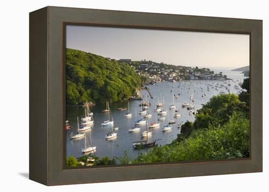 Pont Pill, Polruan and the Fowey Estuary from Hall Walk Near Bodinnick, Cornwall, England. Summer-Adam Burton-Framed Premier Image Canvas