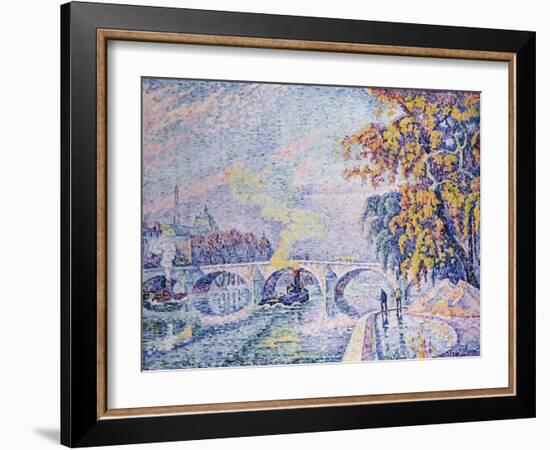 Pont Royal, Autumn; Pont Royal, Automne, 1930-Paul Signac-Framed Giclee Print