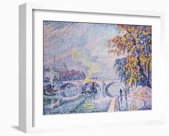 Pont Royal, Autumn; Pont Royal, Automne, 1930-Paul Signac-Framed Giclee Print