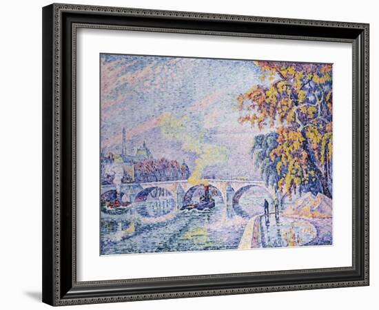 Pont Royal, Autumn; Pont Royal, Automne, 1930-Paul Signac-Framed Giclee Print