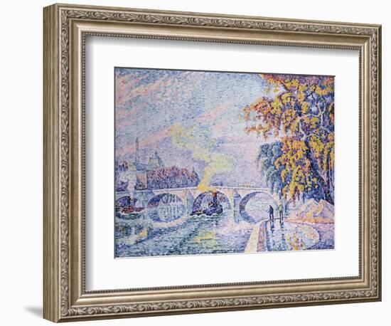 Pont Royal, Autumn-Paul Signac-Framed Giclee Print