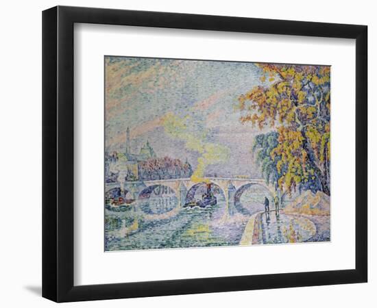 Pont Royal in Autumn, Paris, 1920-Paul Signac-Framed Giclee Print