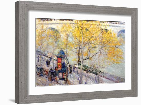 Pont Royal, Paris-Childe Hassam-Framed Art Print