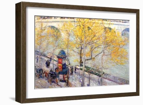 Pont Royal, Paris-Childe Hassam-Framed Art Print